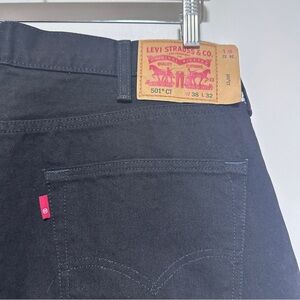 Levi's Men's Black 501 CT Relaxed Jeans 38x32